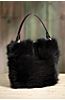 Quito Leather and Beaver Fur Shoulder Crossbody Handbag