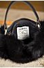 Quito Leather and Beaver Fur Shoulder Crossbody Handbag