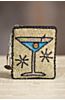 Cocktail Hour Mary Frances Designer Keychain Coin Pouch