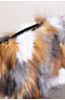 Fox Fur Section Crossbody Wristlet Clutch 