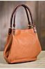 Overland Vivian Lambskin Leather and Woven Cowhide Crossbody Tote Bag