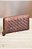 Overland Sana Lambskin Leather and Woven Cowhide Clutch Wallet 