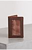 Distressed Leather Double ID Card Case Wallet
