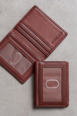 Double ID Leather Card Case Wallet Overland