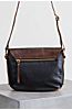Roma Two-Tone Leather Convertible Crossbody Shoulder Bag