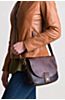 Roma Two-Tone Leather Convertible Crossbody Shoulder Bag