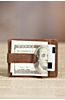 Distressed Leather Money Clip with ID Window and RFID Protection