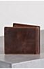 Distressed Leather Billfold Wallet