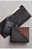 Woven Argentine Leather Billfold Wallet with Removable Passcase