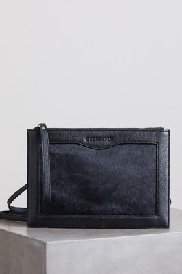 Belleville Calfskin and Leather Crossbody Wristlet Clutch Overland