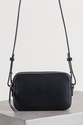 black leather mini crossbody bag