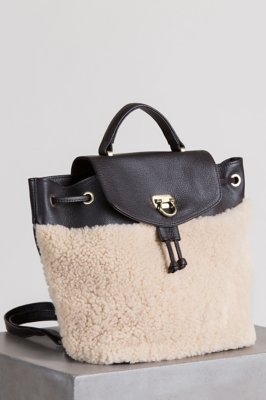 Sheepskin Backpack UGG Donnie II Mini Backpack Suede And  display picture 3