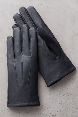 Men’s Linden CashmereLined Lambskin Leather Gloves Overland