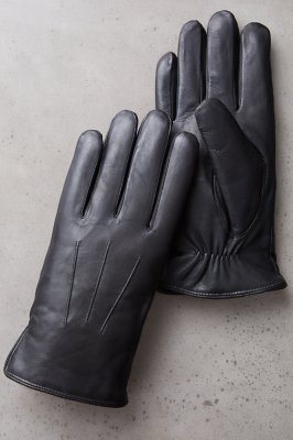 Men’s Noble ShearlingLined Lambskin Leather Gloves Overland
