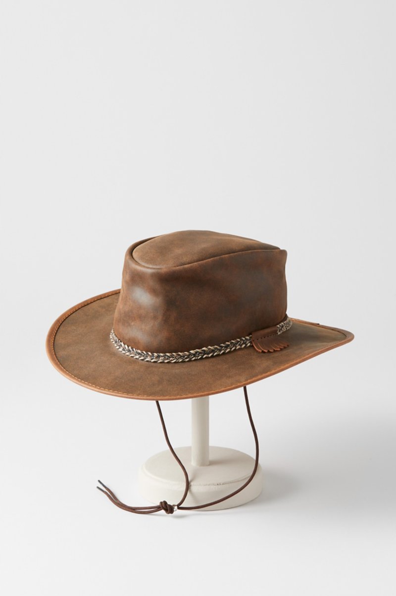 Lone Wolf Crushable Leather Hat, Conner Hats