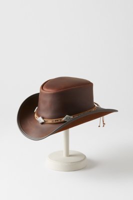 Calgary Leather Cowboy Hat with Conchos Overland