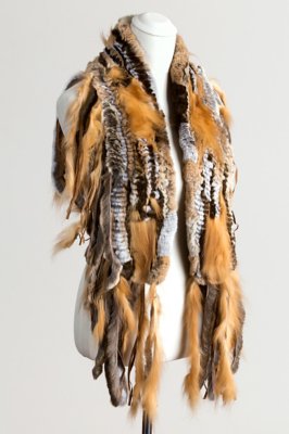 rabbit fur scarf