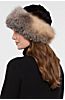 Sheared Mink Fur Cossack Hat with Fox Fur Trim