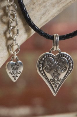 Brighton Ophelia Leather Heart Necklace Belts & Jewelry Overland