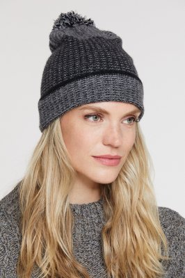 Hawthorn Waffle Knit Cashmere Beanie Hat with Pom | Overland