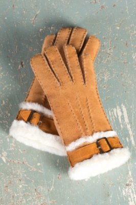 Women's Sheepskin Gloves with Buckle Overland
