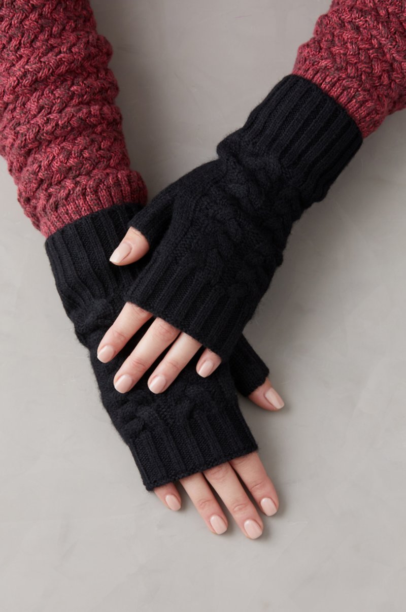 Simple Fingerless Glove Knitting Pattern - PurlsAndPixels