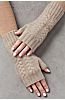 Knit Cashmere Fingerless Gloves  