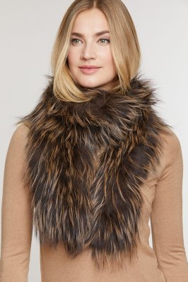 Knitted Silver Fox Fur Scarf | Overland