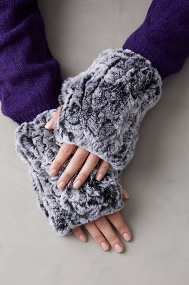 Loom Knit Fingerless Gloves Mitts Pattern