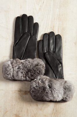 chinchilla fur gloves