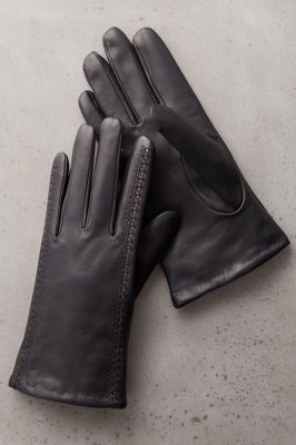 Women's Peony Cashmere-Lined Lambskin Leather Gloves | Overland