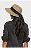 Sarasota Packable Paper Braid-Blend Straw Sun Hat with Grosgrain Hatband and Bow