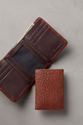 Phoenix American Bison Leather Trifold Wallet | Overland