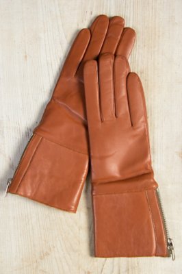 Women’s WoolLined Lambskin Leather Gloves with Shearling Cuff Overland