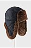 Hayes Quilted Shearling Sheepskin Trapper Hat