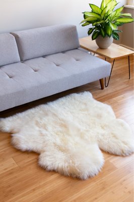 2Pelt (3.5' x 3.5') Premium Australian Sheepskin Rug Overland