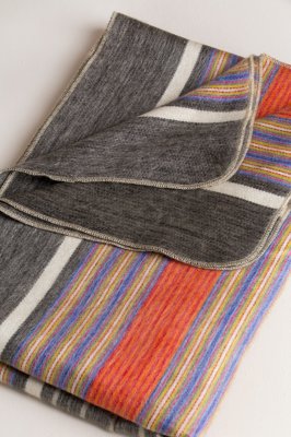 Striped Alpaca WoolBlend Throw Blanket Overland