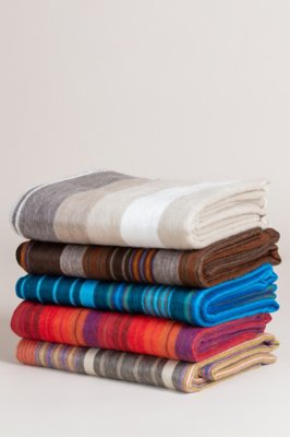 Striped Alpaca WoolBlend Throw Blanket Overland
