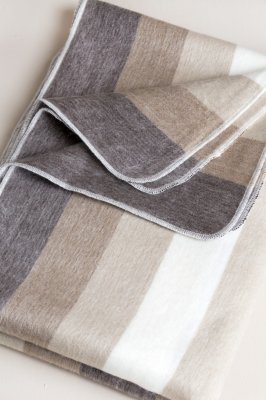 Striped Alpaca WoolBlend Throw Blanket Overland