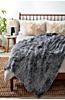 Winter Frostine Knitted Rex Rabbit Fur Throw Blanket