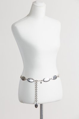 Women's Silver Concho Chain Belt | Overland