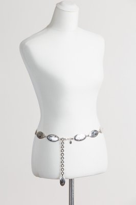 Women's Silver Concho Chain Belt Overland
