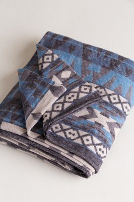 Jacquard Brushed Cotton Throw Blanket Overland