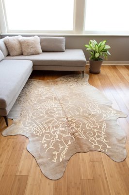 Isola Metallic Cowhide Rug | Overland