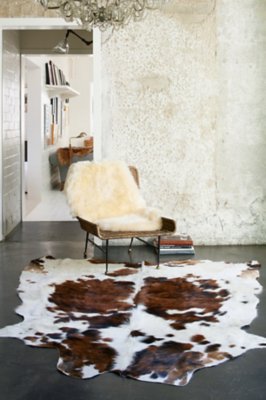 Tri Color Exotic Cowhide Rugs Overland