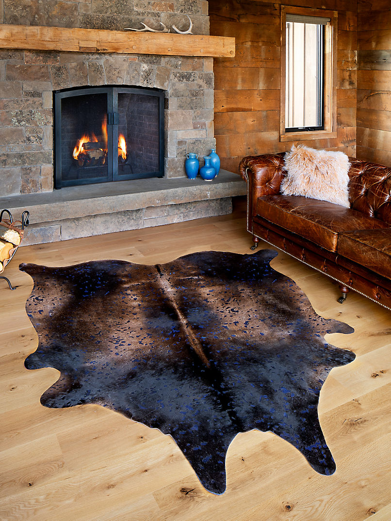 Tri Color Exotic Cowhide Rugs Overland