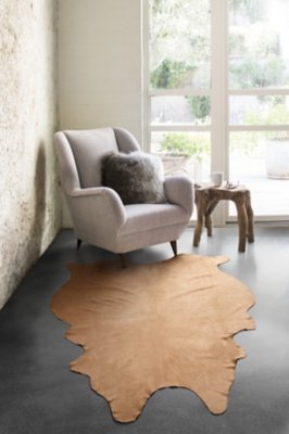 Exotic Argentine Cowhide Suede Rug Overland