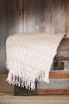 Fringed Peruvian Alpaca Wool Throw Overland