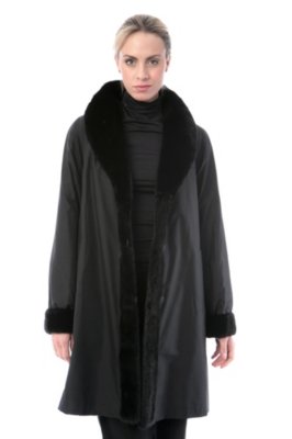 Women's Mia Reversible Sheared Mink Fur Coat Overland