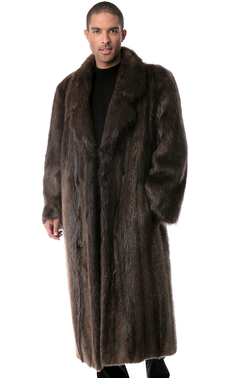 Montague Full-Length Long-Haired Beaver Fur Coat | Overland